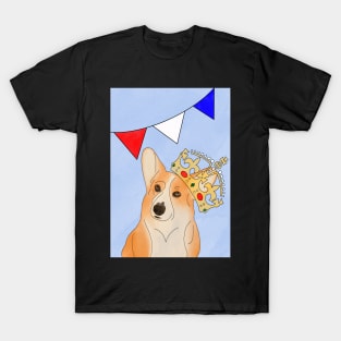 Royal Corgi With Bunting T-Shirt